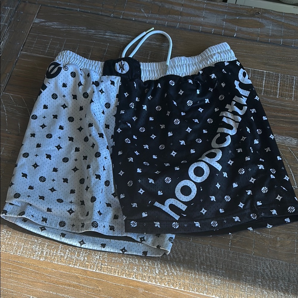 Hoop Culture Black and White Patterned Shorts